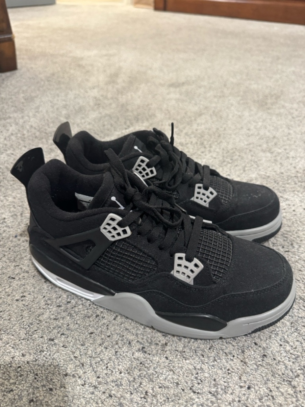 Black and Gray Low-Top Sneakers